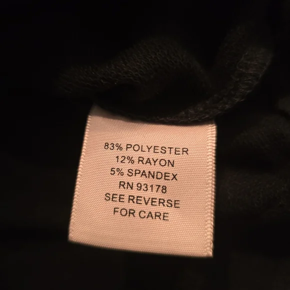 Philosophy Womens Black Lightweight Sweatshirt Top Glitter Red Heart Size Sm - Picture 5 of 5